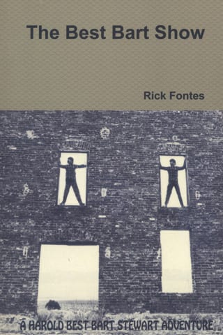 Book cover with brick wall art