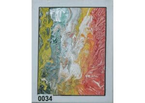 Colorful abstract painting with dynamic textured swirls.